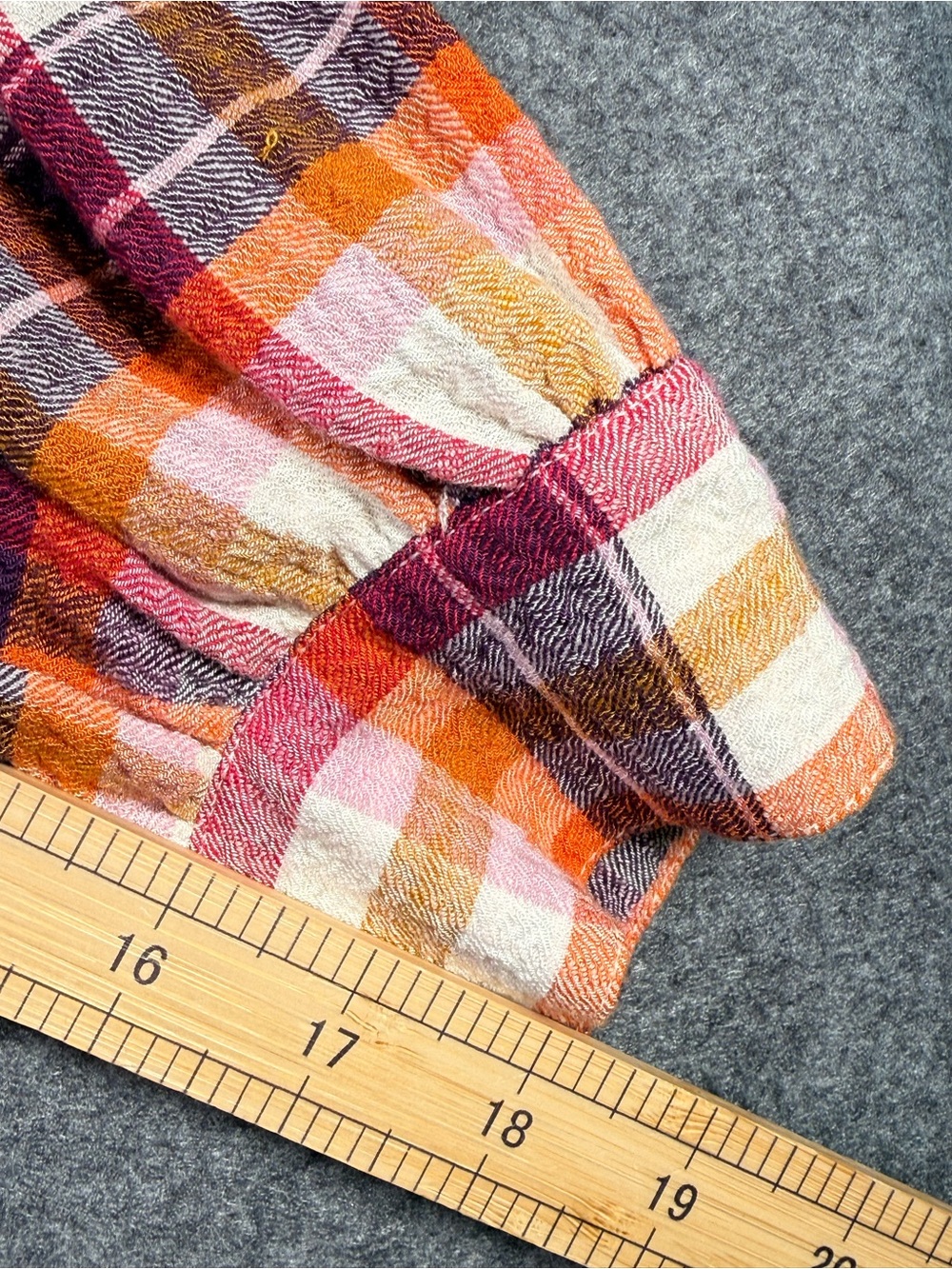 Pilcro Plaid Ruffle Button Front Blouse Small Boho Cottagecore Fall Top - Picture 12 of 12